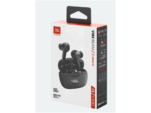 [94455] AUDIFONOS JBL VIBE BEAM EARBUDS  BLUETOOTH 5.2, 8MM DRIVER , 16 OHMS, IPX54 Y IPX2 BASE,  8 HRS PLAY TIME,A PRUEBA DE SUDOR, CARGA RAPIDA, TWS, HANDFREE, AMBIENT AWARE, COLOR NEGRO.