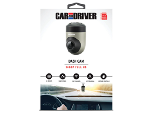 [94540] CAMARA DE TABLERO PARA VEHÍCULOS CAR AND DRIVER, FHD 1080P, LUZ NOCTURNA, ANGULAR 156', ROTACIÓN 360, DETECCIÓN DE MOVIMIENTO, SENSOR G, WIFI, GRABACION DE VOZ Y BUCLE, REGISTRO DE TIEMPO HASTA 64GB 18 HORAS. (CDC628SL).