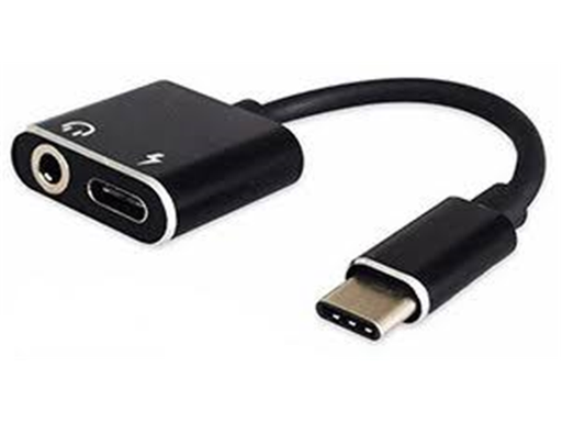 [89009] ADAPTADOR USB 3.1 TYPE C A JACK 3.5"AUDIO + USB TYPE C PUERTO DE CARGA, NEGRO (AGI-1260)