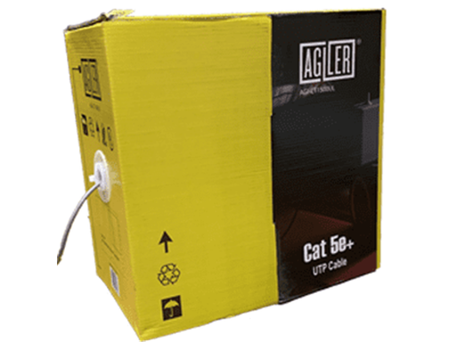 [94763] ROLLO DE CABLE UTP AGILER, 1000 PIES, CAT-5E, CCA, CERTIFICADO, 24 AWG/4P   AZUL