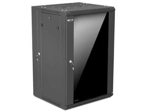 [94837] GABINETE DE PARED NEXXT 18U ENSAMBLADO, 600X600MM, 2 RANURAS PARA ABANICOS, (NPC-P18U65B)