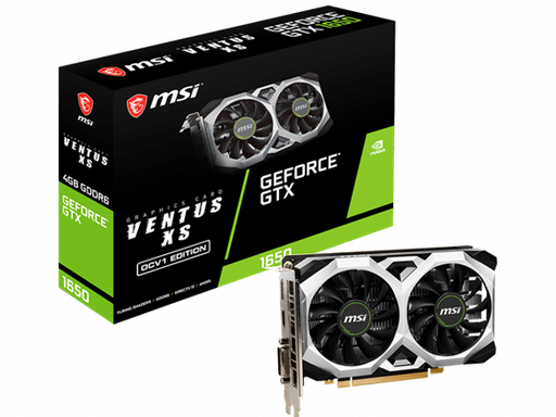 [90254] TARJETA DE VIDEO MSI GEFORCE GTX 1650 D6 VENTUS XS OCV1, NVIDIA GEFORCE GTX 1650, 4GB GDDR6, PCI EXPRESS X16 3.0, 896 UNITS, BOOST: 1620 MHZ, 12 GBPS.