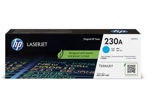 [95016] TONER HP - 230A - W2301A - CYAN - 1,800 PAGINAS - PARA IMPRESORA LASERJET 4201, 4202, 4203, 4301, 4302, 4303