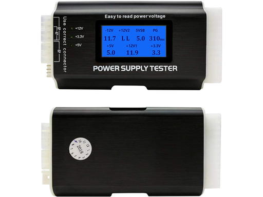 [95082] PROBADOR DE POWER SUPPLY FUHENGLI, CONECTORES ATX/ITX/IDE/HDD/SATA/BYI, PANTALLA 1.8'' LCD