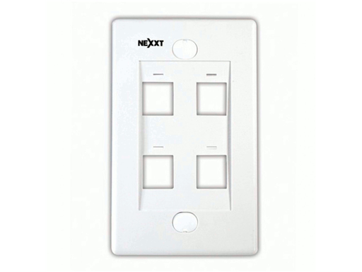 [95079] JACK WALL PLATE NEXXT 4 SALIDA ,BLANCO