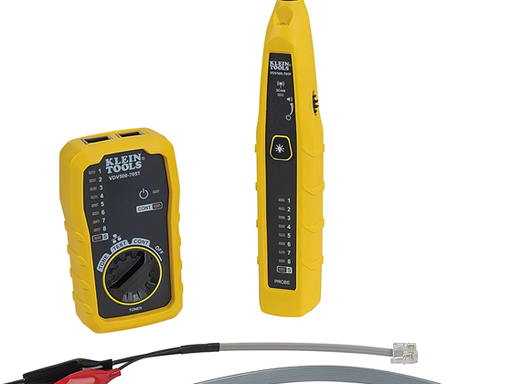 [95102] PROBADOR DE CABLES KLEIN TOOLS, KIT DE SONDA Y GENERADOR DE TONOS, RASTREADOR DE CABLES Y COMPROBADOR CON SONDA, INCLUYE PINZAS DE COCODRILO, ENCHUFE RJ11/RJ12/RJ45