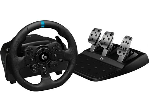 [95169] G923 DRIVING FORCE RACING WHEEL (GUIA) PARA PLAYSTATION 4, PLAYSTATION 5 Y PC - LAT.  TAMÑO ALTO 10.63", ANCHO 10.24", LARGO 10.94", 900 GRADOS DE GIRO DE BLOQUEO A BLOQUEO, INCLUYE SET DE 3 PEDALES.