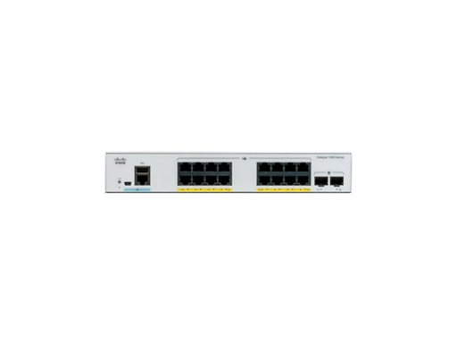 [95255] SWITCH CISCO CATALYST SERIE 1000, DE 16 PUERTOS (16 X GIGABIT POE+, 2 X 1G SFP), 240W (C1000-16FP-2G-L)
