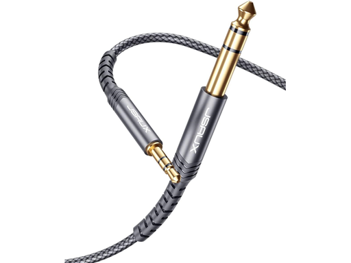 [95275] CABLE DE AUDIO JSAUX, 1/4 A 1/8, 6.35MM 1/4" HOMBRE A 3.5MM 1/8" HOMBRE, 4FT