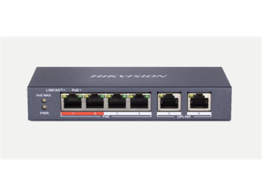 [93088] SWITCH 4 HIKVISION, NO ADMINISTRABLE, 10/100, POE,CCTV..