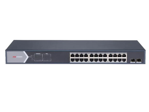 [94405] SWITCH 24 PUERTOS HIKVISION, 24 × GIGABIT POE (NO ADMINISTRADO)