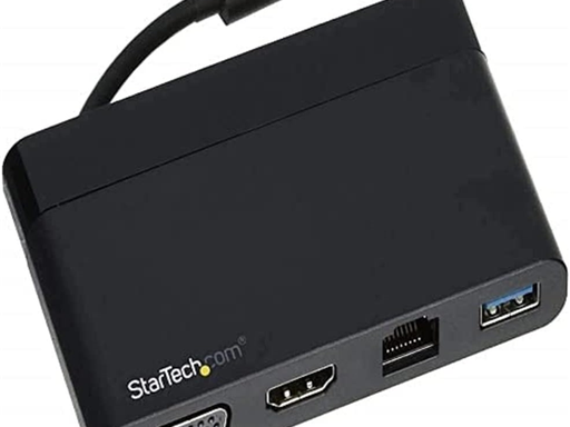 [95360] ADAPTADOR MULTIPORT STARTECH, USB-C A HDMI, VGA, GIGABIT ETHERNET, USB 3.0, NEGRO