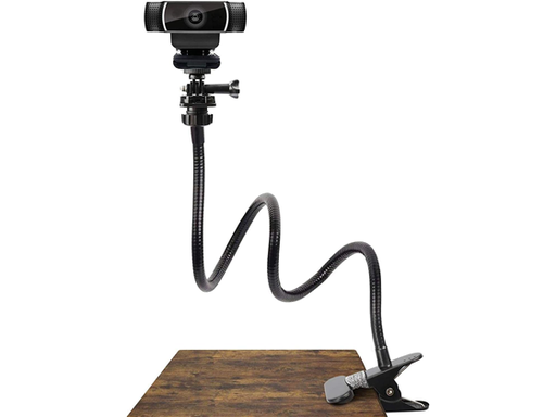 [95433] STAND PARA CAMARA WEB PIPISHELL 25", FLEXIBLE, SOPORTE DE ESCRITORIO, NEGRO