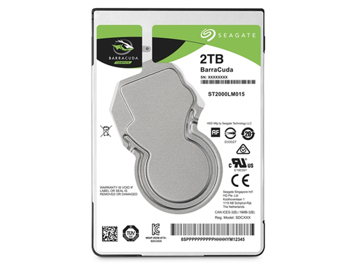 [86857] DISCO DURO 2TB P/LAPTOP SEAGATE BARRACUDA INTERNO SATA 2000GB, 2.5", 6GB/S, 5400RPM, 128MB.