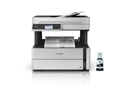 [95605] IMPRESORA EPSON ECOTANK M3180, 4 EN 1, IMPRIME, COPIA, ESCANEA, FAX , ETHERNET  WIFI (INALÁMBRICA), BLANCO Y NEGRO, HASTA 1200 X 2400 DPI DE RESOLUCIÓN, 20 ISO PPM, 39 PPM BLACK USB 2.0