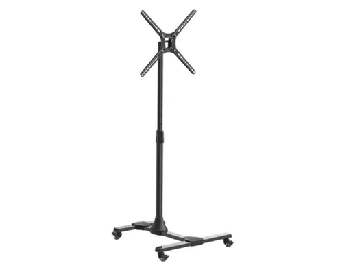 [95610] SOPORTE PARA TV PEDESTAL, BARKAN 13" - 65" PATENTADO, BACKSCREEN 75X75 VESA HASTA 400X400MM, SOPORTA 80LBS,  8 NIVELES DE AJUSTE, RUEDAS  COLOR NEGRO (SW310H)