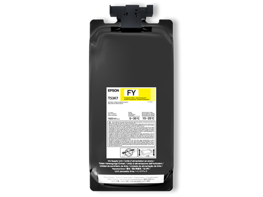 [95634] BOLSA DE TINTA EPSON ULTRACHROME T53K720 AMARILLO FLUORESCENTE PACK 2 BOLSAS DE 1600ML.