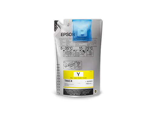 [95646] BOLSA DE TINTA EPSON  ULTRACHROME T46C420 AMARILLO  1 BOLSA DE 1100ML PARA F6370, F9470/F9470H.