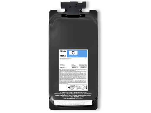 [95638] BOLSA DE TINTA EPSON ULTRACHROME T53K220 CYAN PACK 2 BOLSAS DE 1600ML.