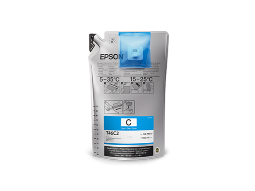 [95648] BOLSA DE TINTA EPSON  ULTRACHROME T46C220 CYAN, 1 BOLSA DE 1100ML PARA F6370, F9470/F9470H.