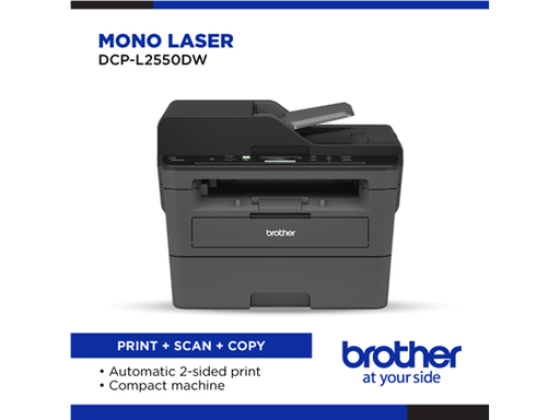 [95725] IMPRESORA BROTHER LASER DCPL2550DW B/W, MULTIFUNCIONAL, ESCANER, COPIADORA, IMPRESORA, DUPLEX, ADF, USB, WIFI, ETHERNET, 36PPM, 2400 X 600 DPI, USA LOS TONER TN730 BK / TN760 BK HIGH CAPPACITY, TAMBOR DR730