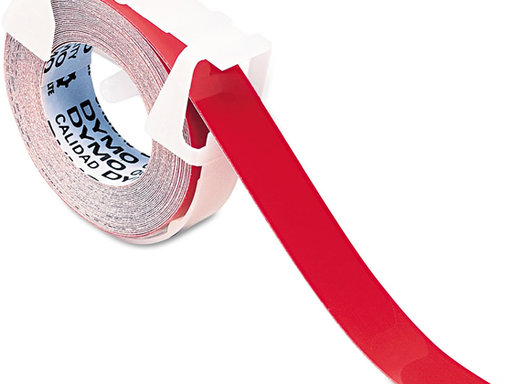 [95710] CINTA (ROLLO) DE ETIQUETADO BRILLANTE AUTOADHESIVA DYMO 520102, 3/8-INCH X 12 FT., ROJO