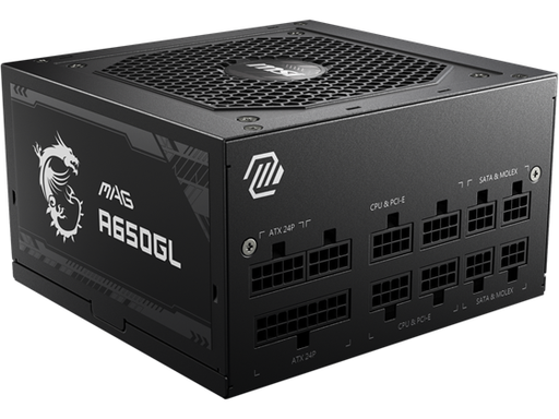 [95716] POWER SUPPLY MSI MAG A650GL, FULLY-MODULAR 80+, 650W