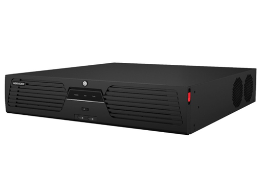 [95766] NVR HIKVISION 32 CANALES, 4K, 8 BAHIAS DE DISCO DURO, TARJETAS DE RED,  SOPORTA RAID,