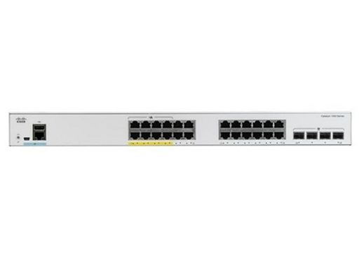 [95718] SWITCH CISCO CATALYST SERIE 1000, DE 24 PUERTOS (24 X GIGABIT POE+, 4 X 10G SFP), 370W (C1000-24FP-4X-L)