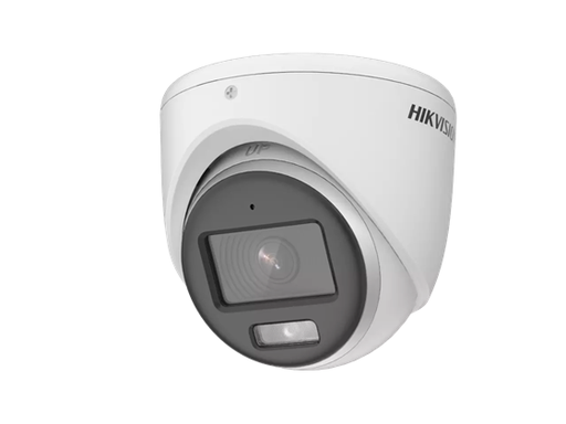 [95752] CAMARA DE VIGILANCIA HIKVISION, ANALOGA,HYBRID LIGHT Y COLORVU, DOMO, 2MP, TORRETA FIJA, (1920 1080), EXIR 2.0 (20M), IR. MICROFONO, AUDIO VIA COAXIAL