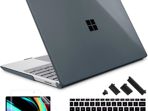 [95844] COVER PARA MICROSOFT SURFACE LAPTOP 15", SOLO PARA CON REPOSAMANOS DE METAL,HARD SHELL DE PLASTICO, CRISTAL NEGRO