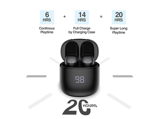 [95980] AUDIFONO ARGOM SKEIPODS E66, AURICULARES ESTÉREO INALÁMBRICOS, TWS, CANCELACION DE RUIDO, LED FRONTAL INDICA ESTADO DE LA BATERIA, BT VERSIÓN: 5.3, 6 HORAS DE REPDODUCCION, IPX4 (RESISTENTE AL AGUA) NEGRO
