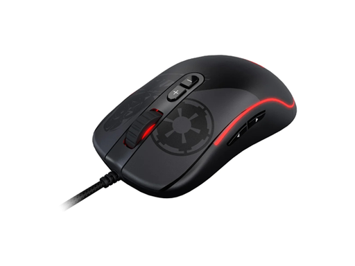 [96009] MOUSE PRIMUS DARTH VADER GLADIUS 12400T, OPTICO USB, 8 BOTONES, VELOCIDAD AJUSTABLE ENTRE 800 A 12400 DPI, COLORES RGB AJUSTABLE CON SOFTWARE (PMO-S203DV)