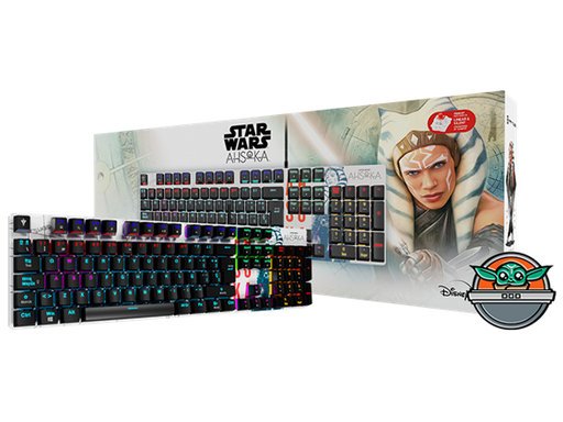 [96013] TECLADO PRIMUS AHSOKA TANO BALLISTA90T GAMING, USB, CON ILUMINACION CONFIGURABLE, 20 ESCENARIOS DISTINTOS DE LUCES, TECLAS PROGRAMABLES POR SOFTWARE, COLORES PREDETERMINADOS VIA SOFTWARE, ESPAÑOL (PKS-S092AT-S)