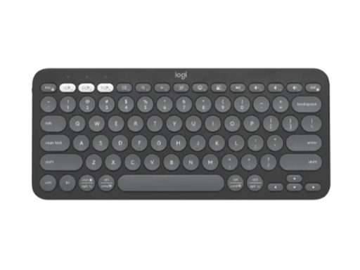 [96040] TECLADO LOGITECH PEBBLE KEYS 2 K380S WIRELESS, ESPAÑOL (SPA), USB WIRELESS RECEIVER 2.4GHZ WIRELESS Y BLUETOOH 5.1, 10M RANGE, 36 MESES DURACION DE LA BATERIA, MULTI DISPOSITIVO (3), COLOR GRAFITO.