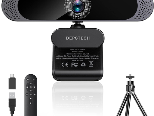 [96173] CAMARA WEB DEPSTECH 4K, 3X ZOOM, 1/3" SENSOR SONY, NEGRO