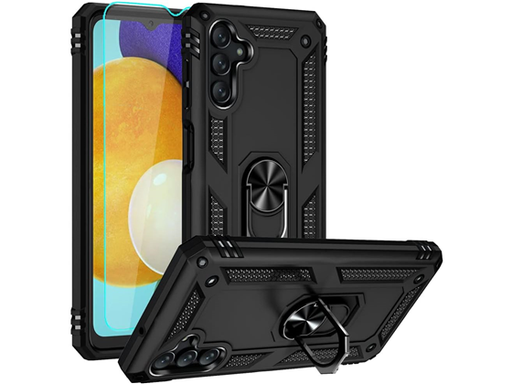 [96260] COVER PARA SAMSUNG GALAXY A13 5G/A04S, SOPORTE DE ANILLO, SOPORTE PARA COCHE, PROTECTOR DE PANTALLA, A PRUEBA DE GOLPES, NEGRO