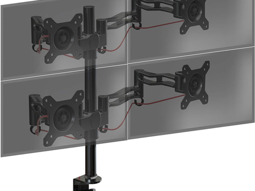 [96369] SOPORTE PARA MONITOR DURONIC CUADRUPLE, PARA 4 MONITORES, 13-27", HASTA 17.6LBS POR MONITOR