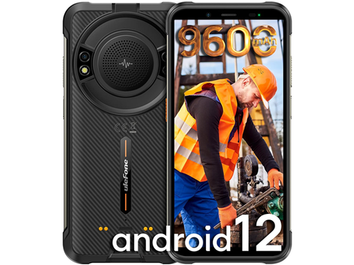 [96396] CELULAR SMARTPHONE ULEFONE POWER ARMOR 16 PRO, SMARTPHONE ROBUSTO, 122DB, 9600MAH, 5.93" HD+, TELEFONO ROBUSTO DESBLOQUEADO, 4GB+64GB, IP68, RESISTENTE AL AGUA, A PRUEBA DE CAIDAS, ANDROID 12, NEGRO