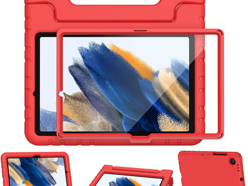 [96394] COVER PARA SAMSUNG GALAXY TAB A8 10.5" 2022, A PRUEBA DE CHOQUES, CON STAND, ROJO