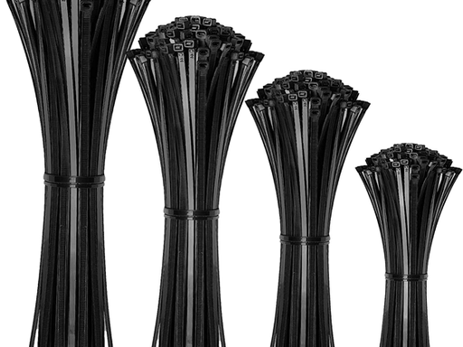 [96428] BRIDAS PARA CABLE HAVE ME TD, NEGRO, 12" 8" 6" 4" PULGADAS, PAQUETE DE 400
