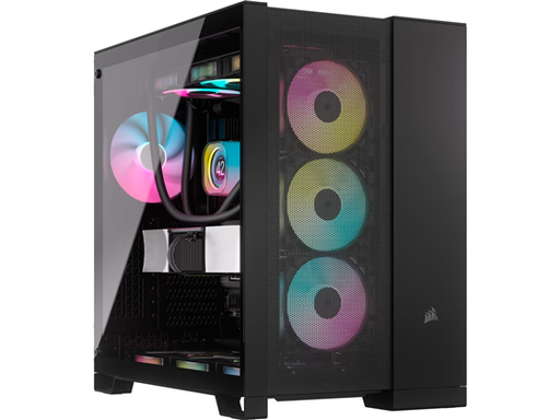 [96465] CASE CORSAIR 6500D AIRFLOW MID TOWER DUAL CHAMBER, SOPORTA MOTHERBOARD MATX & MITX, NEGRO, USB-A 3.2 GEN 1 X4, USB-C GEN 2 X1, AUDIO IN / OUT, 2X 2.5" SSDS - 2X 3.5" HDDS, PANEL LATERAL EN CRISTAL TEMPLADO, SOPORTA POWER SUPPLY ATX, SOPORTE PARA MOTHERBOARD CON REVERSE CONNECTOR (CC-9011259-WW)