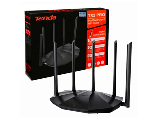 [96513] ROUTER WIRELESS TENDA WIFI 6, 1501MBPS, 3 PUERTOS GIGABIT Y 1 PUERTO WAN, ESTÁNDAR  WI-FI 6 (802.11AX), OFDMA+MU-MIMO, ANTENA X5 6DBI, ENRUTADOR DE DOBLE BANDA, HASTA VELOCIDADES EN 5 GHZ: 1201 MBPS, EN 2,4 GHZ: 300 MBPS.