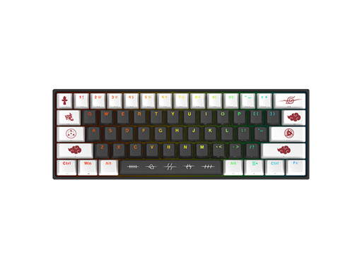 [96543] TECLADO NARUTO AKATSUKI KX-400, RGB, USB, MECANICO, ENGLISH, (NA-KB-1004)