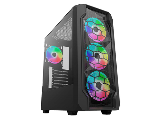 [96548] CASE GAMING SPECTRE 300, MID TOWER - CRISTAL TEMPLADO LATERAL, 1X USB 3.0, 2X USB 2.0, 3 ABANICOS RGB FRONTAL Y PARTE POSTERIOR INCLUIDOS, NO POWER SUPPLY, NEGRO (CP-CA-1011)