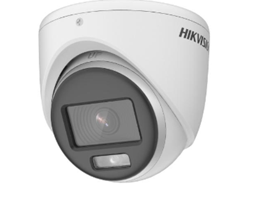 [96587] CAMARA DE VIGILANCIA HIKVISION, ANALOGA, DOMO TURRET TURBOHD 3K (5 MEGAPIXEL) , MICRÓFONO INTEGRADO, LENTE 2.8 MM, IMAGEN A COLOR 24/7 (COLORVU) 40 MTS LUZ BLANCA , EXTERIOR IP67