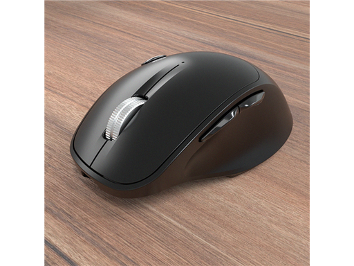 [96563] MOUSE KLIPX KMW-501BK ERGONOMICO (DUOTRAK), BLUETOOTH, 2.4GHZ 800/1200/1600DPI, 6 BOTONES, NEGRO