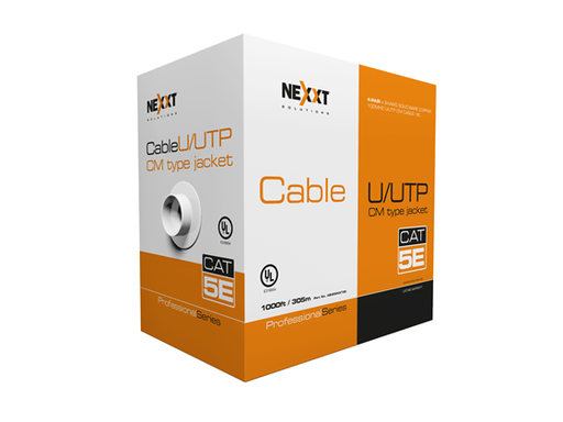 [96621] ROLLO DE CABLE UTP CM NEXXT, CAT-5E, 1000 PIES, (AB355NXT31) GRIS