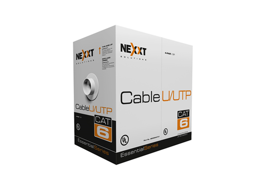 [96624] ROLLO DE CABLE UTP NEXXT, CAT6, 328 PIES, 24 AWG, 100% COBRE, CHAQUETA TIPO CM, 4 PARES, 250HZ, (AB356NXT41) GRIS
