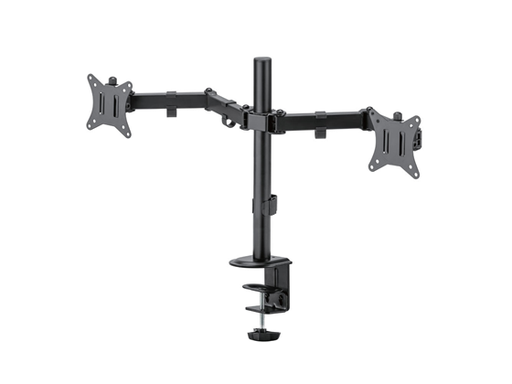 [96653] SOPORTE PARA MONITOR DUAL, ARGOM, PARA MONITORES HASTA 32", CON ABRAZADERA (ARG-BR-1603)